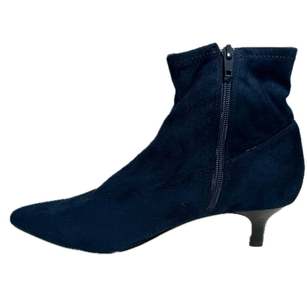 Bella Vita Stephanie II Kitten Heel Faux Suede Ankle Boots Navy Size 7.5 - Picture 7 of 9